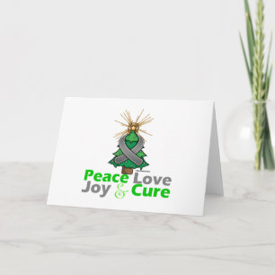 Cartes Pour Fêtes Annuelles Ribbon gris Noël Paix Amour, Joie & Cure