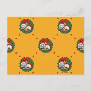 Cartes Pour Fêtes Annuelles Rick et Morty   Motif de couronne de Noël