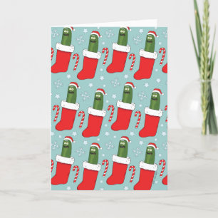 Cartes Pour Fêtes Annuelles Rick et Morty   Motif de Noël Pickle Rick
