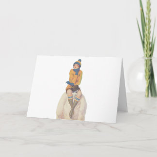 Cartes Pour Fêtes Annuelles Ride the Snowman