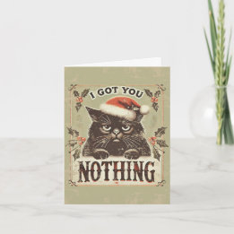 Cartes Pour Fêtes Annuelles Rien de vilain drôle Chat noir Noël