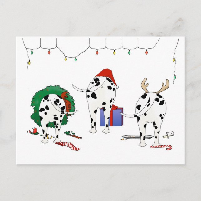 Cartes Pour Fêtes Annuelles Rien, mais un Noël dalmate (Devant)