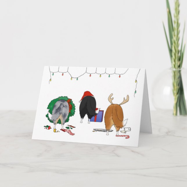 Cartes Pour Fêtes Annuelles Rien n'aboutent Noël de Sheltie (Devant)