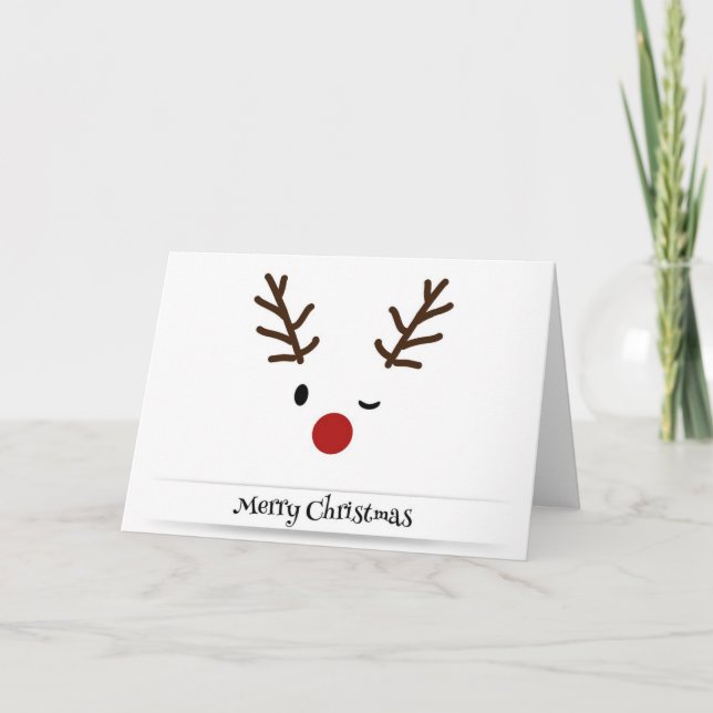 Cartes Pour Fêtes Annuelles Rindeer (Devant)