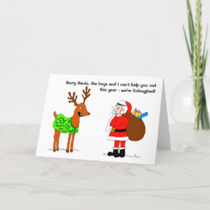 Cartes Pour Fêtes Annuelles Rindeer et Père Noël Furough Christmas