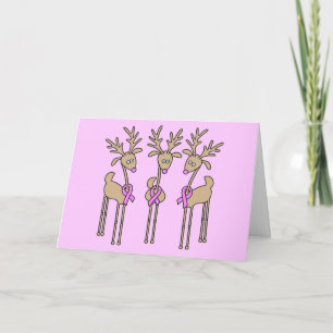 Cartes Pour Fêtes Annuelles Rinder de ruban rose - Cancer du sein