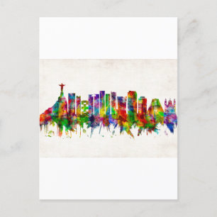 Cartes Pour Fêtes Annuelles Rio de Janeiro Brazil Skyline
