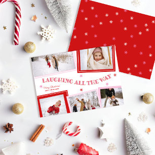 Cartes Pour Fêtes Annuelles Rire tout le long amusant collage photo Noël