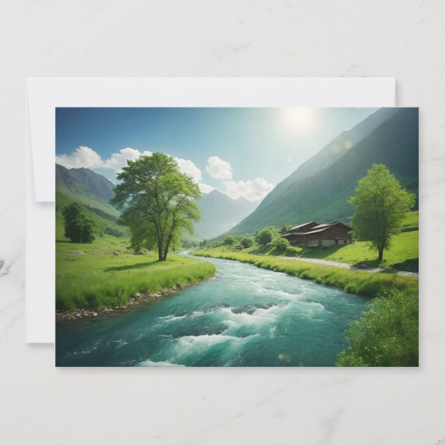 Cartes Pour Fêtes Annuelles Rivière de Serenity (Devant)