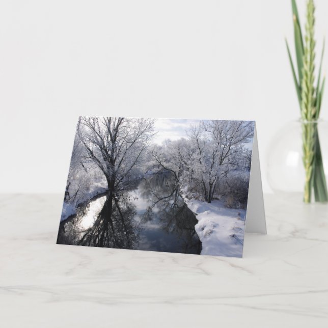 Cartes Pour Fêtes Annuelles Rivière Winter (Devant)