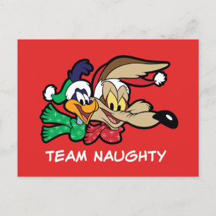 Cartes Pour Fêtes Annuelles ROAD RUNNER™ & Wile E. Coyote "Team Naughty"