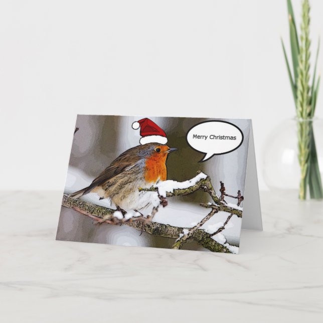Cartes Pour Fêtes Annuelles Robin de Noël (Devant)