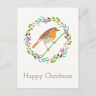 Cartes Pour Fêtes Annuelles Robin Red Breast