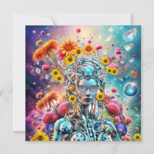 Cartes Pour Fêtes Annuelles Robot biologique
