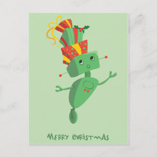 Cartes Pour Fêtes Annuelles Robot de cadeau de Noël