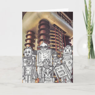 Cartes Pour Fêtes Annuelles Robot Holiday 8