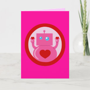 Cartes Pour Fêtes Annuelles Robot mignon
