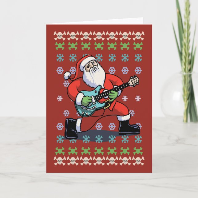 Cartes Pour Fêtes Annuelles Roche de Père Noël laide (Devant)