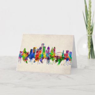 Cartes Pour Fêtes Annuelles Rochester New York Skyline