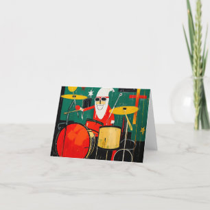 Cartes Pour Fêtes Annuelles Rock and Roll Père Noël