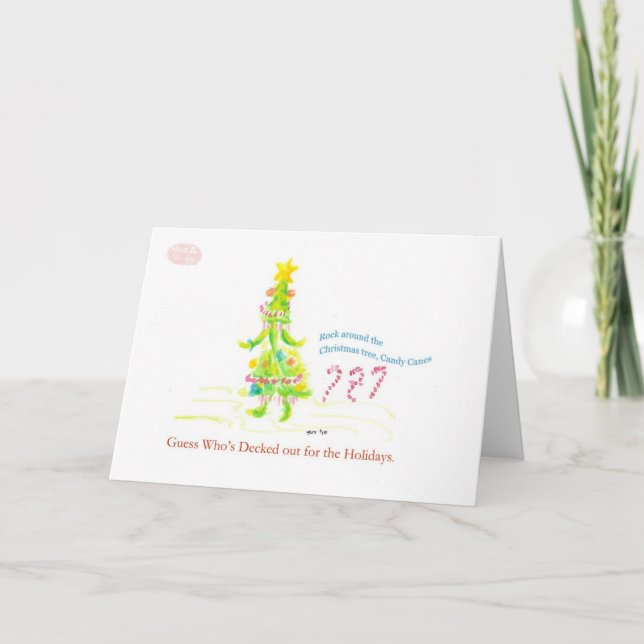 Cartes Pour Fêtes Annuelles Rock de Noël (Devant)