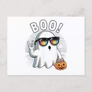 Cartes Pour Fêtes Annuelles Rock Ghost Retro Halloween Citrouille Funny Boo
