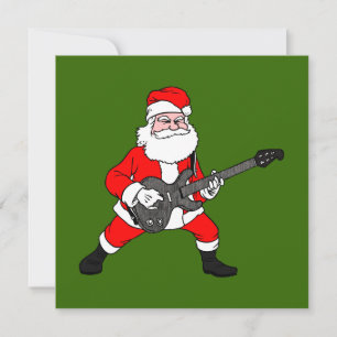 Cartes Pour Fêtes Annuelles Rock N Roll Santa Claus
