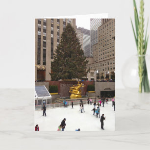 Cartes Pour Fêtes Annuelles Rockefeller Centre patinoire NYC Noël