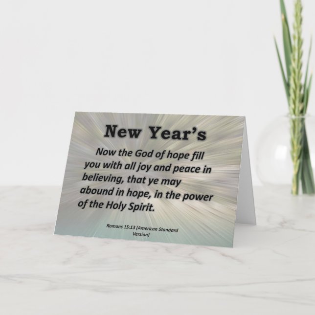 Cartes Pour Fêtes Annuelles Romains du Nouvel An 15-13 (Devant)