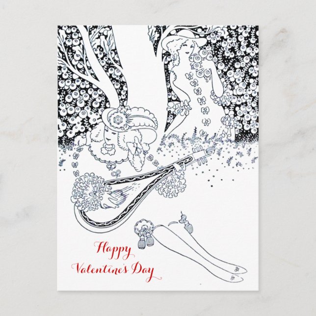 CARTES POUR FÊTES ANNUELLES ROMANCE DE LA JOURNÉE DE VALENTINE, AMOUREUX ROMAN (Devant)