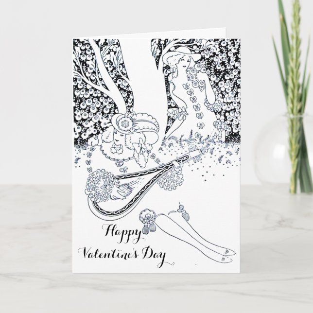 CARTES POUR FÊTES ANNUELLES ROMANCE DE LA JOURNÉE DE VALENTINE, AMOUREUX ROMAN (Devant)