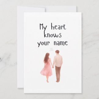 Cartes Pour Fêtes Annuelles Romantic Couple Love Card, Valentine's Day