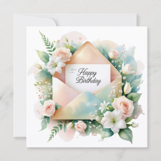 Cartes Pour Fêtes Annuelles Romantic Happy birthday greeting card