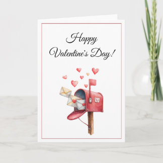 Cartes Pour Fêtes Annuelles Romantic love Letter Mailbox Happy Valentine's Day