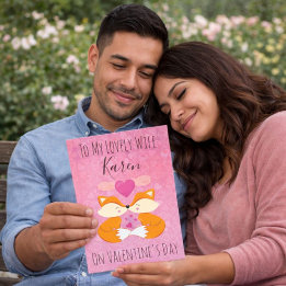 Cartes Pour Fêtes Annuelles Romantic rose Valentine Day renverse pour elle