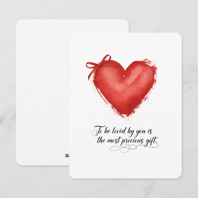 Cartes Pour Fêtes Annuelles Romantic Valentine Card for Husband or Wife Love (Devant / Derrière)