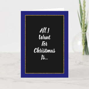 Cartes Pour Fêtes Annuelles Romantique Blue Gold Noir Noël