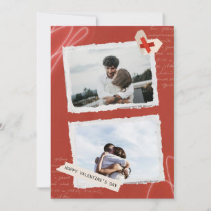 Cartes Pour Fêtes Annuelles Romantique Saint Valentin Photo Collage Card