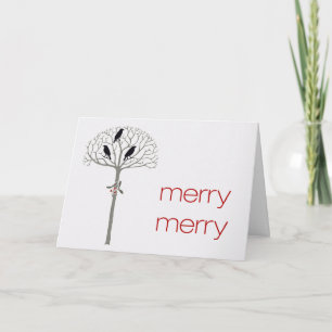 Cartes Pour Fêtes Annuelles Rook and Holly Custom Christmas Holiday Cards