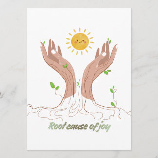 Cartes Pour Fêtes Annuelles Rooted in Happiness | Uplifting Nature Card
