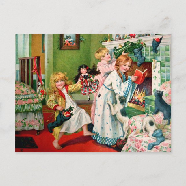 Cartes Pour Fêtes Annuelles Rosa C. Petherick: Christmas Morning (Devant)