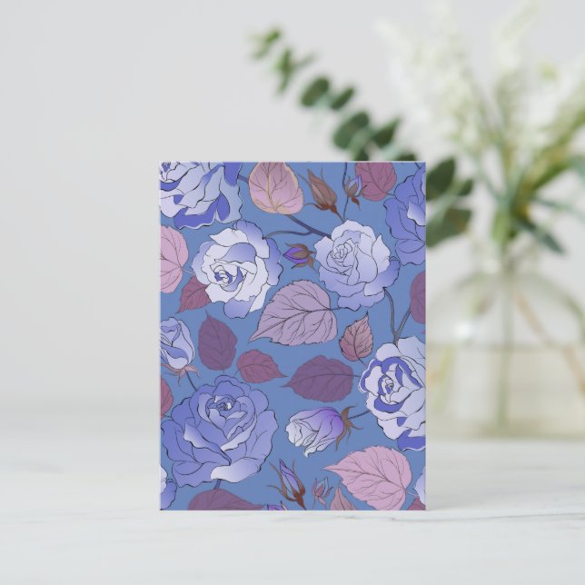 Cartes Pour Fêtes Annuelles Rose 32 (Debout devant)