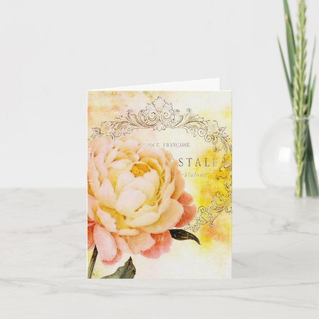Cartes Pour Fêtes Annuelles Rose ancienne (Devant)