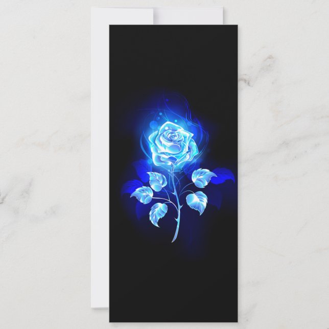 Cartes Pour Fêtes Annuelles Rose bleu brûlant (Devant)