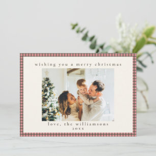 Cartes Pour Fêtes Annuelles Rose Chocolat Marron Vichy Famille Noël