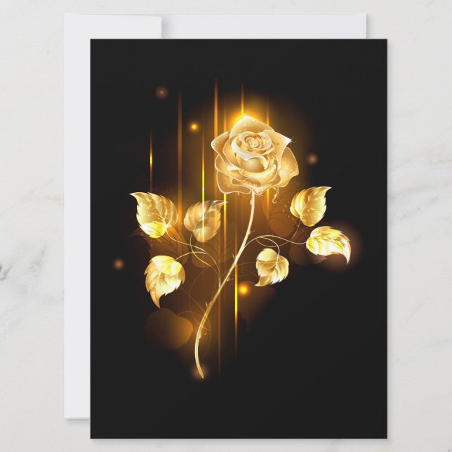 Cartes Pour Fêtes Annuelles Rose d'or ( rose d'or ) (Devant)