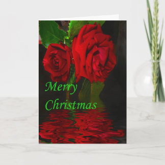 Cartes Pour Fêtes Annuelles Rose rouge - Joyeux Noël