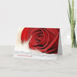 Cartes Pour Fêtes Annuelles Rose rouge valentine sur fourrure