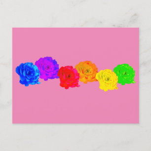 Cartes Pour Fêtes Annuelles Roses arc-en-ciel