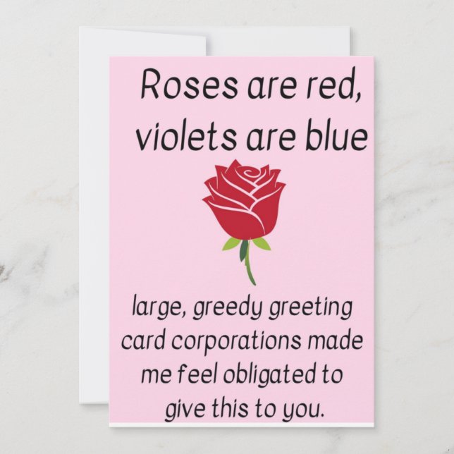 Cartes Pour Fêtes Annuelles Roses are red... (Devant)